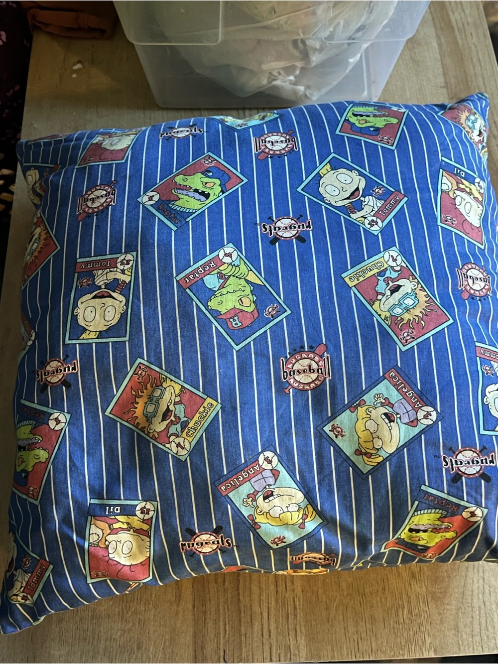 Blue Cartoon Print Pillowcase - Playful Bedding Accent